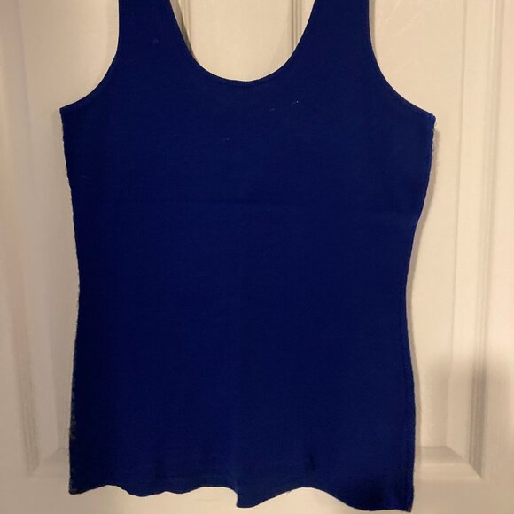 NWOT Express Blue Sequin Tank Top - Picture 3 of 3